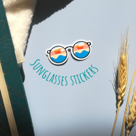 Sticker autocollant papier mat lunette good vibes