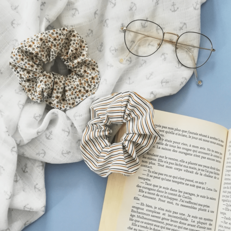 Chouchou scrunchie en tissu