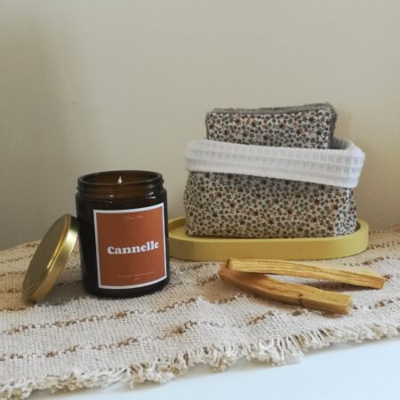 Panière de rangement pour lingettes démaquillantes lavables