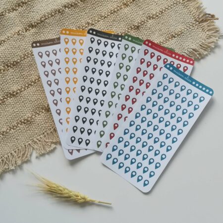 Planche de sticker point de localisation pour carnet d'adresse
