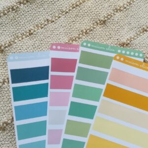 Planche de sticker washi-tape de couleurs