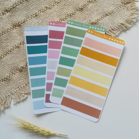 pack de sticker maskin-tape coloré pour bullet journal