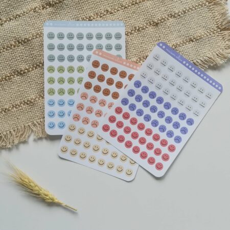Pack de planche de sticker smiley pour mood tracker